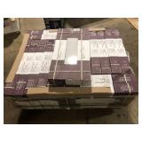 15 Boxes of Home Decorators Collection Kolasus White 12 in. x 24 in. Polished Porcelain Stone Look Floor and Wall Tile (16 sq. ft./Case)   Customer Returns See Pictures