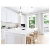 Cayden 6.5 in 1-Light Brushed Nickel Shaded Pendant Light with Clear Plus Etched Opal Glass Shade, No Bulbs Included  Customer Returns See Pictures