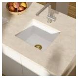 LORDEAR Granite Composite 18 in. x 16 in. x 9 in. White Single Bowl Undermount Bar Sink Customer Returns See Pictures