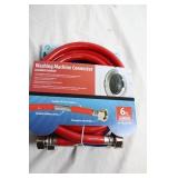 6 ft Washing Machine Connector with Braided Stainless Steel and PVC Hose