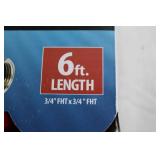 6 ft Washing Machine Connector with Braided Stainless Steel and PVC Hose