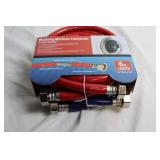 6 ft Washing Machine Connector with Braided Stainless Steel and PVC Hose