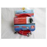 Set of 2 Heavy-Duty Washing Machine Hoses with 6 ft Length - Red and Blue