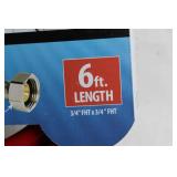 Set of 2 Heavy-Duty Washing Machine Hoses with 6 ft Length - Red and Blue