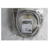 Everbilt 4 Ft Stainless Steel Washing Machine Hose Set, 2 Pack, 90° End