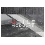 U-Tile Modular Carpet Tile Set, 8 Pieces, Black