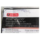 Delta Portwood 3-Piece Bathroom Accessory Set with SpotShield Technology
