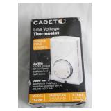 Cadet T522W Line Voltage Thermostat Double Pole 4 Wires