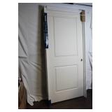 Molded 2-Panel Smooth Interior Door with Satin Nickel Hardware 36x80