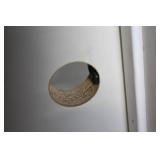 Molded 2-Panel Smooth Interior Door with Satin Nickel Hardware 36x80