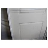 Molded 2-Panel Smooth Left Hand Door with Satin Nickel Hinge
