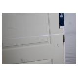 Molded 2-Panel Smooth Left Hand Door with Satin Nickel Hinge