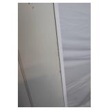 Molded 2-Panel Smooth Left Hand Door with Satin Nickel Hinge