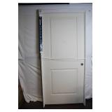 36" x 80" Molded 2-Panel Smooth Left Hand Door with Frame