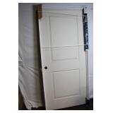 36x80 Molded 2-Panel Smooth Interior Door with Satin Nickel Finish