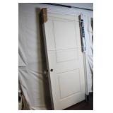 36x80 Molded 2-Panel Smooth Interior Door with Satin Nickel Finish