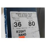 36x80 Molded 2-Panel Smooth Interior Door with Satin Nickel Finish