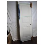28 x 80 Inch Left Hand Molded 2-Panel Smooth Door with Flat Jamb