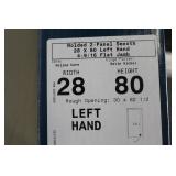 28 x 80 Inch Left Hand Molded 2-Panel Smooth Door with Flat Jamb