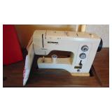 Bernina Record Sewing Machine and Cabinet with Carrying Case and Ironing Board. 30.5" x 39" x 16"