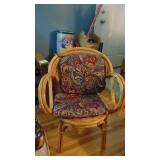 2 - Rattan Arm Chairs with Pads