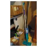 Box of Cleaning Supplies with Wetjet  and Swifer