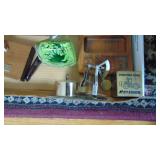Desk Items, Carved Box, Paperweight, Gavel and Misc