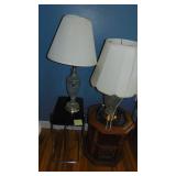 2- Crystal Table Lamps and 2 - Side Tables