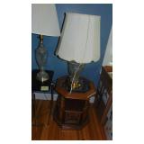 2- Crystal Table Lamps and 2 - Side Tables