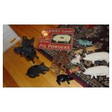 Pig Collection, Cast iron, Resin and Ceramic