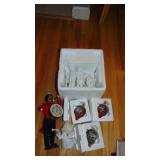 3 - Terry Redland Ornaments, Bryer Figure, Precious Moment and Fireplace Scene