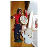 3 - Terry Redland Ornaments, Bryer Figure, Precious Moment and Fireplace Scene