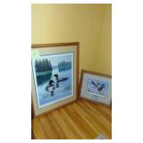 2 - Duck Prints, 1983 Canada Goose with Stamp and New Light, New Life By Derk Hanson