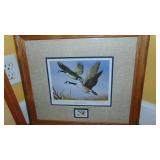 2 - Duck Prints, 1983 Canada Goose with Stamp and New Light, New Life By Derk Hanson
