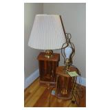 2 - Wood and Brass Lamps