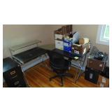 Contents of Corner of the Office, Corner Desk, Chair, File Cabinet, Plus Office Supplies
