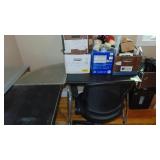 Contents of Corner of the Office, Corner Desk, Chair, File Cabinet, Plus Office Supplies