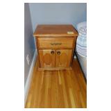 Solid Oak Nightstand, 24" x 21.5" x 16.5"