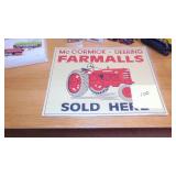 Diecast Farmall Tractor, P&H Crane, Tin Sign and other Items