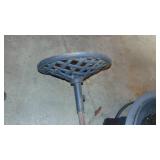 Single Ratton Swivel Chair, Firepit and Umbrella with Stand