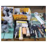 Lot of Spray Paint and Painting Supplies