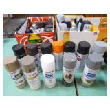 Lot of Spray Paint and Painting Supplies