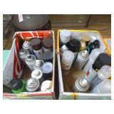 Lot of Spray Paint and Painting Supplies