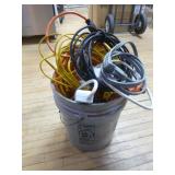 Bucket of Extension Cords
