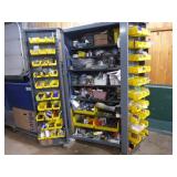 Metal Cabinet Filled with Tools and Garage Items