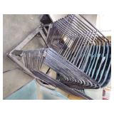 13 Staking Chairs with Chair cart with wheels