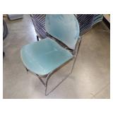 13 Staking Chairs with Chair cart with wheels