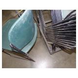 13 Staking Chairs with Chair cart with wheels