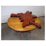 Coffee Table with Unique Wood Slice Clock