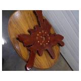 Coffee Table with Unique Wood Slice Clock